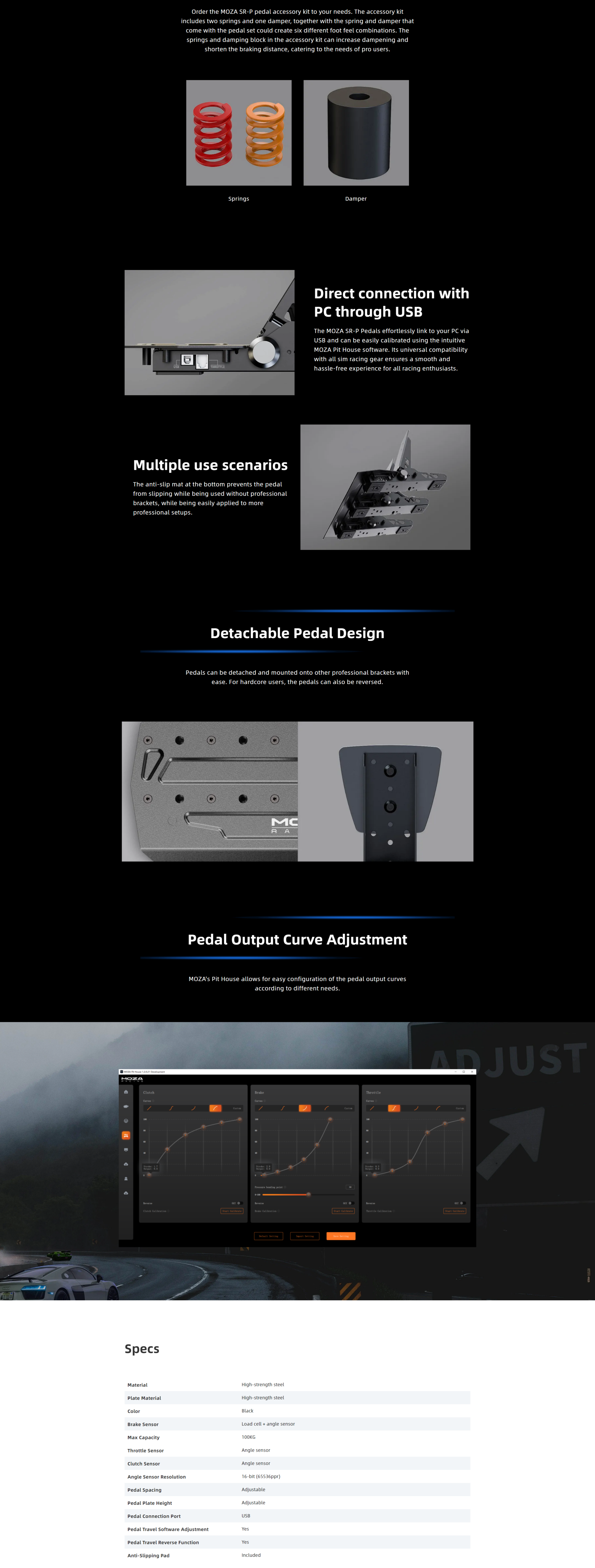 A large marketing image providing additional information about the product MOZA SR-P Clutch Pedal - Additional alt info not provided